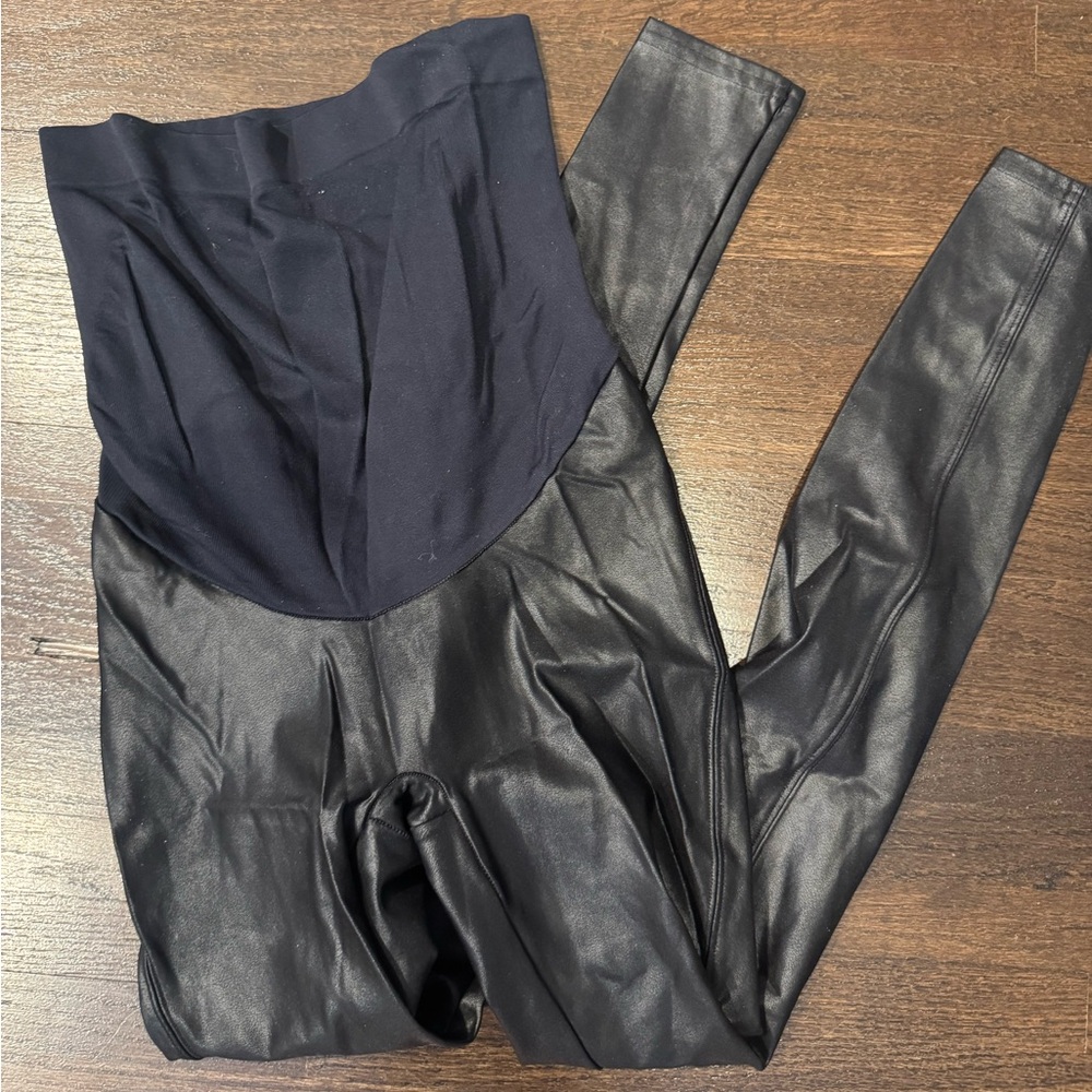 Black Faux Leather Leggings